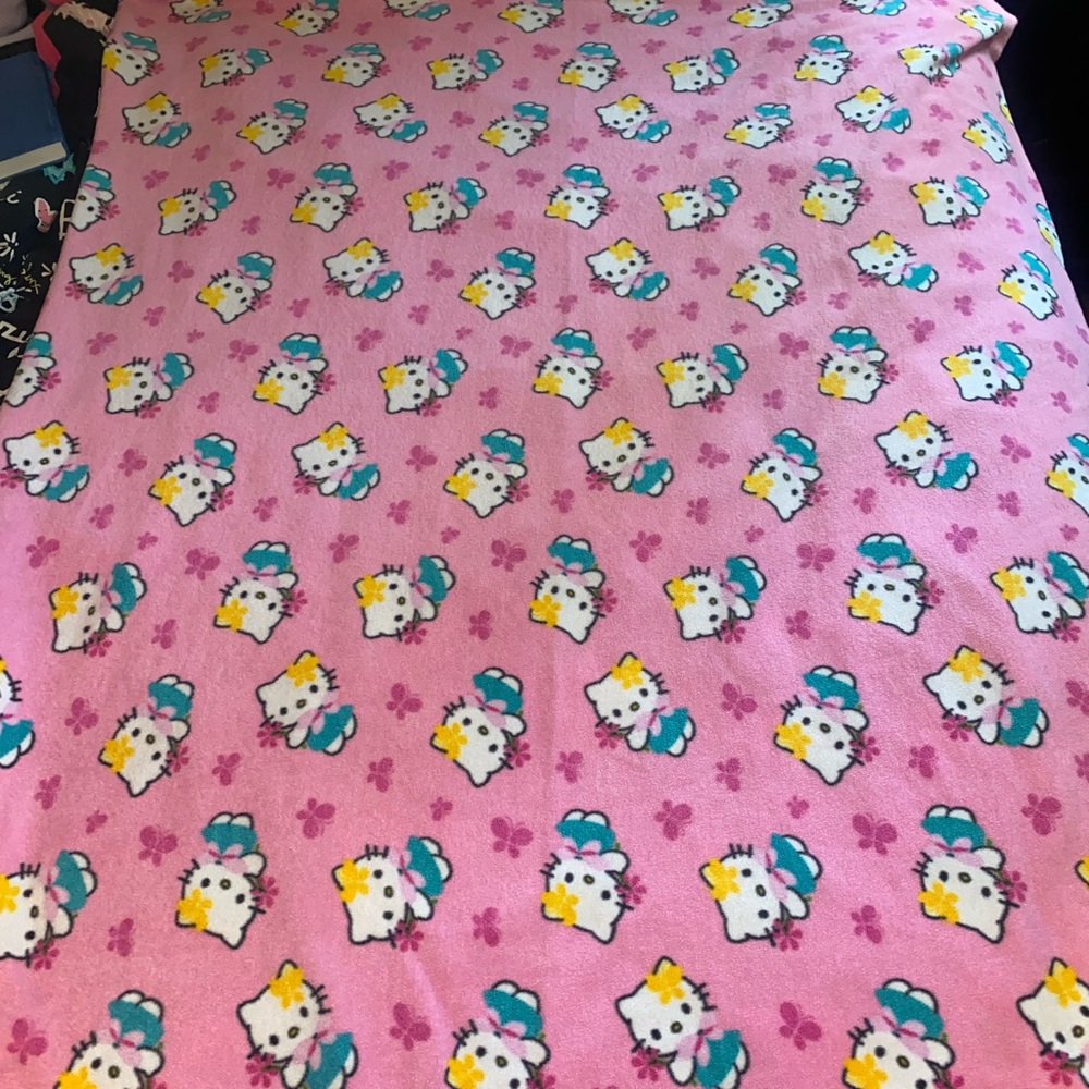 vintage y2k sanrio pink hello kitty fleece blanket from 2003🩷 - Picture 2 of 7